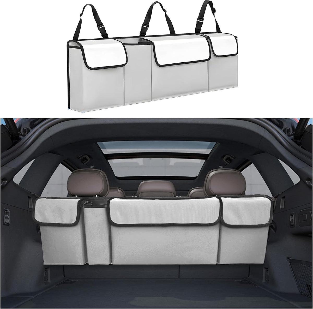 Tioollev Hanging Car Trunk Organizer